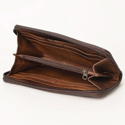 Grain Leather Mens Briefcase Brown Bag